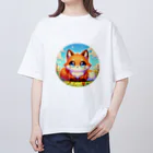 さとさんのかわいい丸っこいキツネ オーバーサイズTシャツ