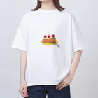 はるんるんの地層ケーキ(正断層) オーバーサイズTシャツ