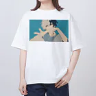 as -AIイラスト- の着物とうさ耳 オーバーサイズTシャツ