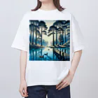 Rパンダ屋の「湖」グッズ Oversized T-Shirt