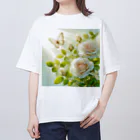 Rパンダ屋の「白薔薇」グッズ オーバーサイズTシャツ