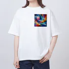 8kn356231のアート オーバーサイズTシャツ