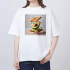 chan-takehaniのフライングアボカドトースト オーバーサイズTシャツ