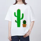 yellowgreenのサボテン　さぼてん オーバーサイズTシャツ