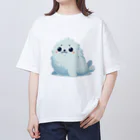 あざらしAI工房のふわふわホワイトコート【あざらしAI工房】 オーバーサイズTシャツ