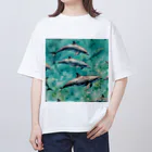 ma_kagawaのハワイのイルカ オーバーサイズTシャツ