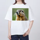 ジャパネットケフィアのぽってりマーモット Oversized T-Shirt