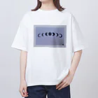 omusubiartの月の満ち欠け オーバーサイズTシャツ