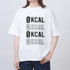 0kcal storeの0kcal×4 - black オーバーサイズTシャツ