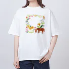 よしもとななのうまとお花 オーバーサイズTシャツ