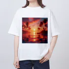 mh03の綺麗な夕焼け オーバーサイズTシャツ