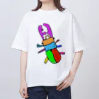 お絵かきリメイク『ＨＡＲＵ』のニジイロクワガタ オーバーサイズTシャツ