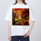 Rパンダ屋の「秋風景グッズ」 Oversized T-Shirt