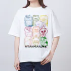 にゃんまるけのカラフルまるけ オーバーサイズTシャツ