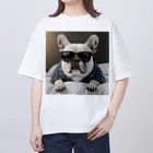 SI-SAAのおやすみBOSS犬 オーバーサイズTシャツ