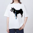 クリスタの黒芝犬 ジャック Oversized T-Shirt