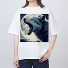 狼男の狼と満月 Oversized T-Shirt