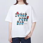 reiseidoの新選組隊士旗赤 Oversized T-Shirt