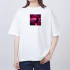 赤ペンギン@AIのネオンコクピット・ヴォヤージュ Oversized T-Shirt