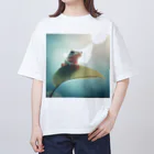 レプタイルズ好き＼(^o^)／の葉っぱの上のカエル Oversized T-Shirt