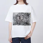 White-Holeのライトランゲージアート オーバーサイズTシャツ