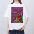 Psychedelic Works🌈🧠のRainbow cat オーバーサイズTシャツ