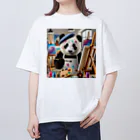 akinyan3128の絵描きのパンダ君 オーバーサイズTシャツ