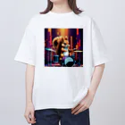 ミリススタイルのドラムを叩くシマリス Oversized T-Shirt