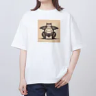 frogsystemの猫力士 オーバーサイズTシャツ