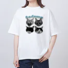 毛玉派出所の猫大集合 Oversized T-Shirt