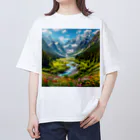 130Saitohの山間の風景 Oversized T-Shirt