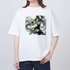 ryo-ishの碧の髪の少女 オーバーサイズTシャツ