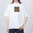 nico251の神秘的な幾何学パターンが美しく描かれた曼荼羅 Oversized T-Shirt