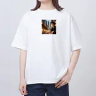 mi305090509_のスタイリッシュな猫 オーバーサイズTシャツ