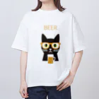 ねこのみのビール ネコ オーバーサイズTシャツ