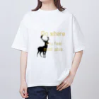 mayukkoro29の鹿の影絵　”一番生きていると感じる場所へ行こう” Oversized T-Shirt