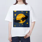 雨傘のくるくる土星ねこ Oversized T-Shirt