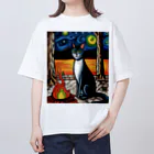 Ppit8の星に包まれる夜のアトミックファイヤー オーバーサイズTシャツ