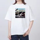 frogsystemのハードボイルドに憧れる猫 Oversized T-Shirt