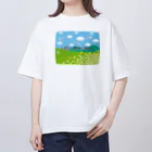 kimchinのテレビの<しばらくお待ちください>のテロップ画面 オーバーサイズTシャツ