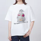 Keiko_Naoko-Art-Japanの海王 ポセイドン（ロゴ入り）その気持ち ありがたい Oversized T-Shirt