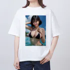 AI美女グラビアアートのAI美女グラビア１４ オーバーサイズTシャツ