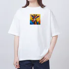 AQUAMETAVERSEのポップでおしゃれなキリン Oversized T-Shirt