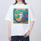 HanaCatStudioのおねがいしマーメイド Oversized T-Shirt