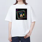 annzu_lifeのくまちゃんわんこネオン オーバーサイズTシャツ