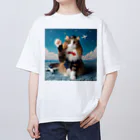 sophie138の猫の客室乗務員 Oversized T-Shirt