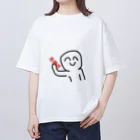 うどん愛してるの危機感持ってます オーバーサイズTシャツ