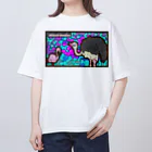 takku@doodlesのダチョウとフラミンゴ Oversized T-Shirt