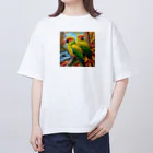 urako77のインコ オーバーサイズTシャツ