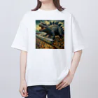 やるか、やらぬか？本人次第の恐竜にはなれなかった Oversized T-Shirt